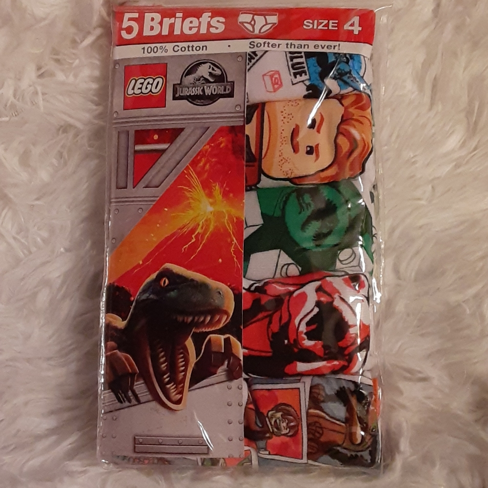 LEGO JURASSIC PARK BOYS' BRIEFS 5 PACK